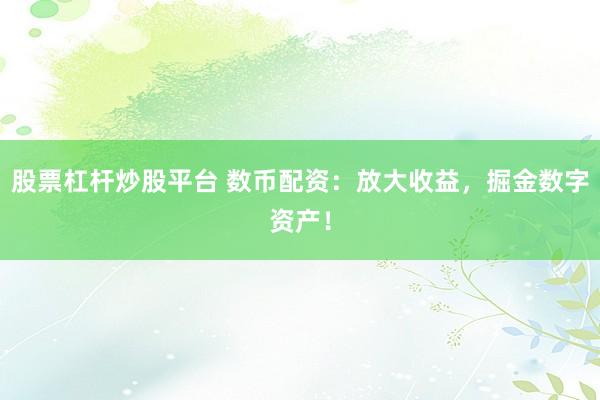 股票杠杆炒股平台 数币配资：放大收益，掘金数字资产！