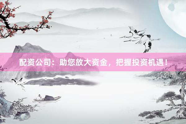 配资公司：助您放大资金，把握投资机遇！