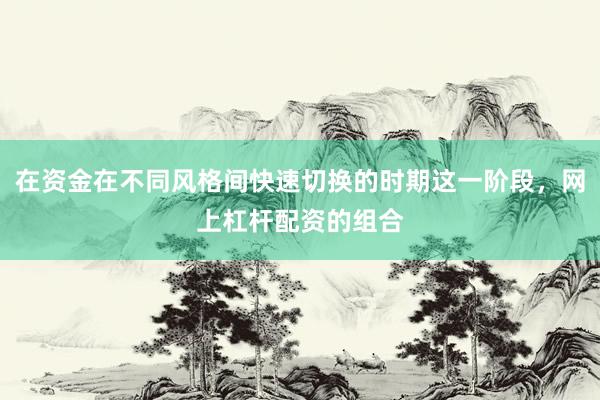 在资金在不同风格间快速切换的时期这一阶段，网上杠杆配资的组合