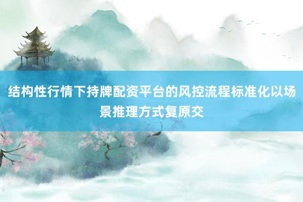 结构性行情下持牌配资平台的风控流程标准化以场景推理方式复原交