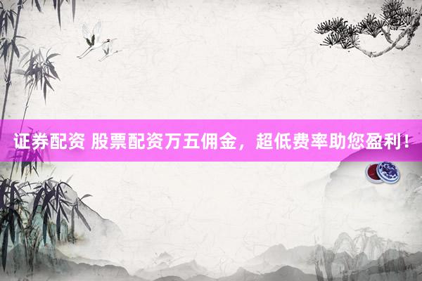 证券配资 股票配资万五佣金，超低费率助您盈利！